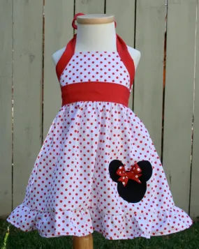 White Red Polka Dot Minnie Dress