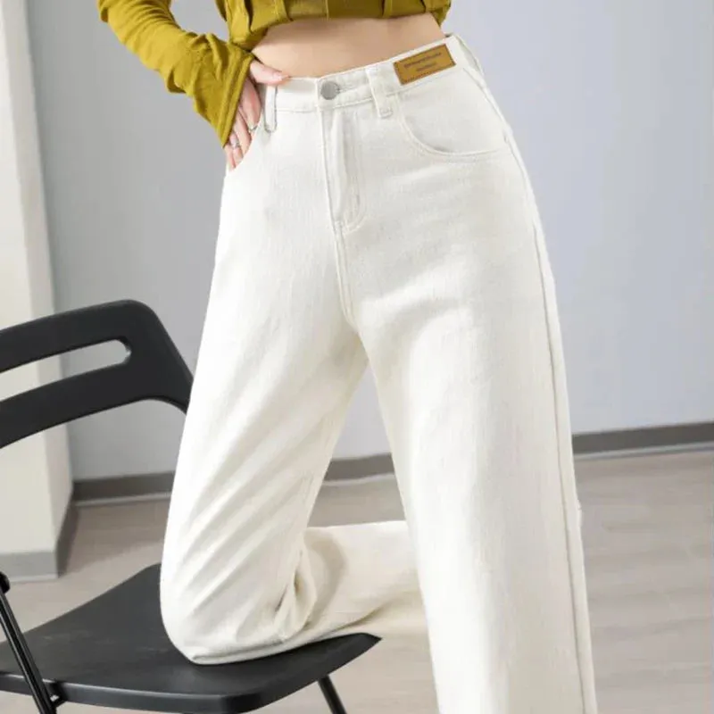 White Wide Leg Denim Jeans