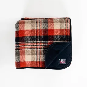 Wilderness Wool Throw Blanket - 79 - Rust Black Tan Plaid