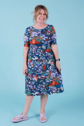 Winnie Reversible Dress Jacaranda