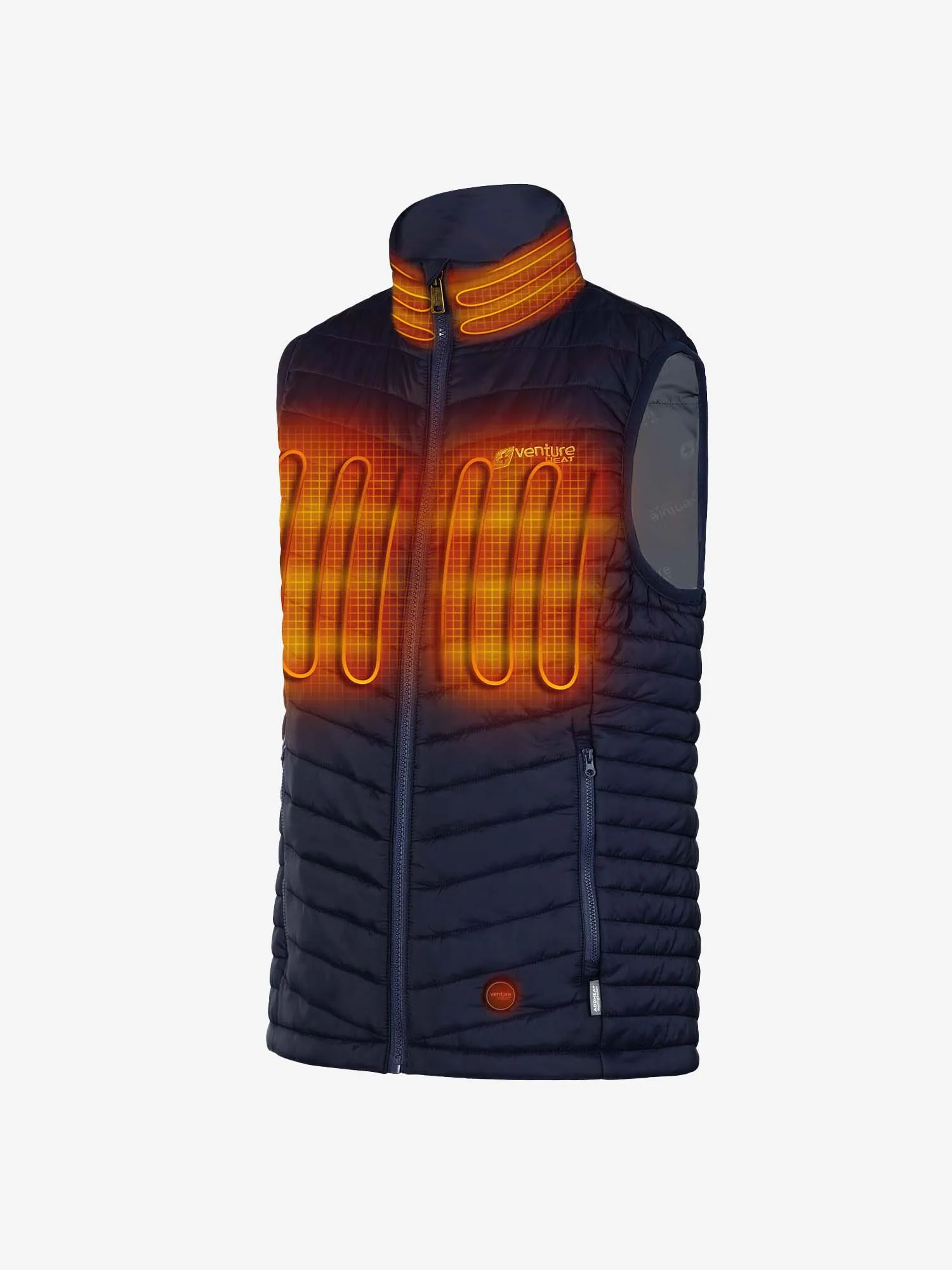 Women's 13W Heated Puffer Vest with HeatSync  - Navy