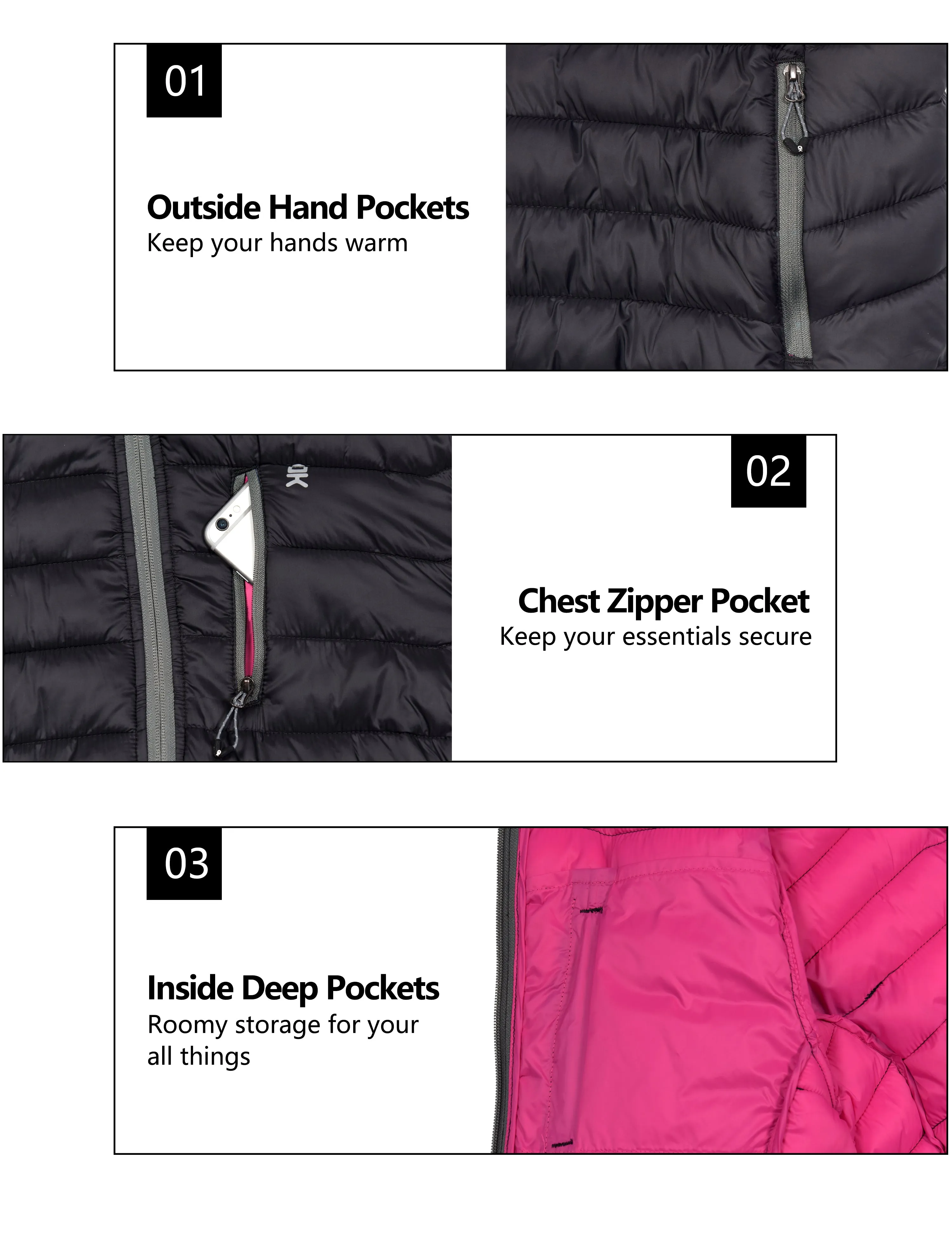 Women's Packable Lightweight Puffer Jacket