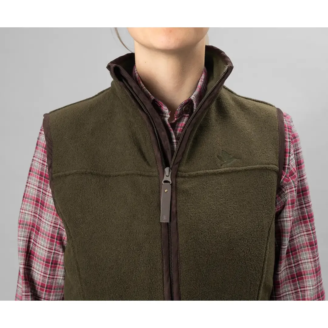 Woodcock Ivy Fleece Waistcoat - Pine Green Melange by Seeland