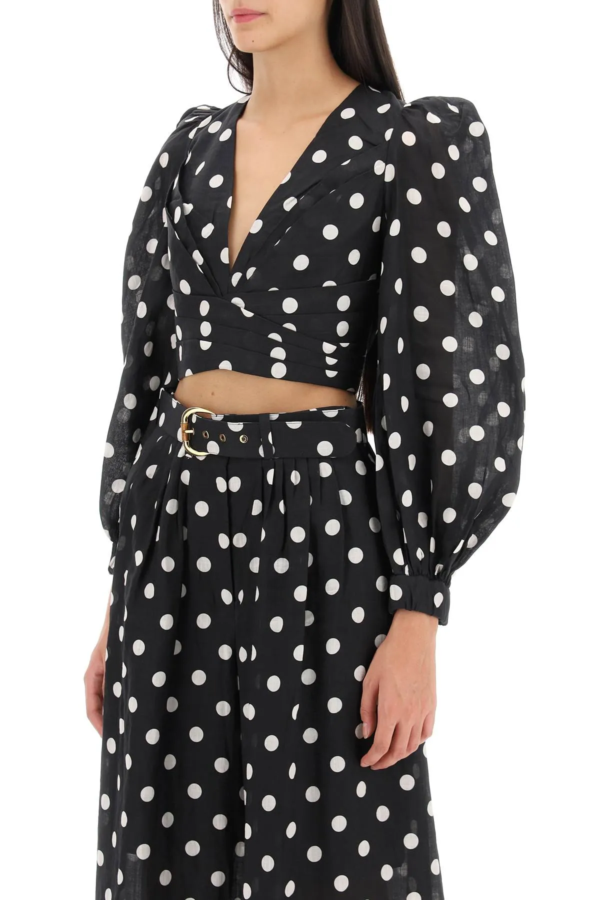 Zimmermann polka dot cropped top