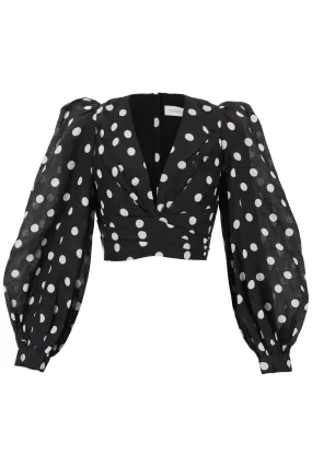 Zimmermann polka dot cropped top