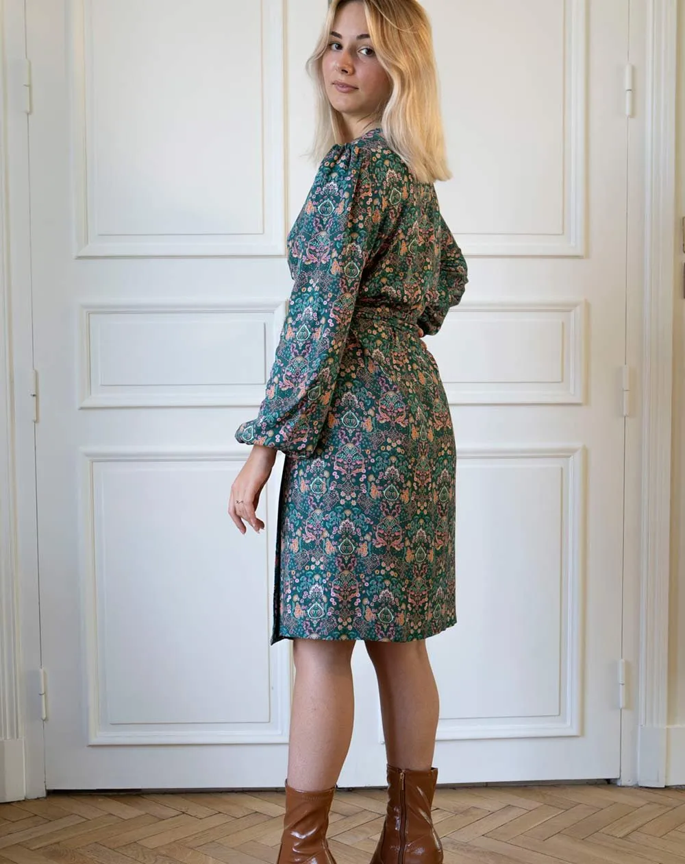 Ziska Wrap Dress Green